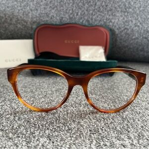 GUCCI GG0039O 002 52 Havana / Green Women's Plastic Eyeglass Frame